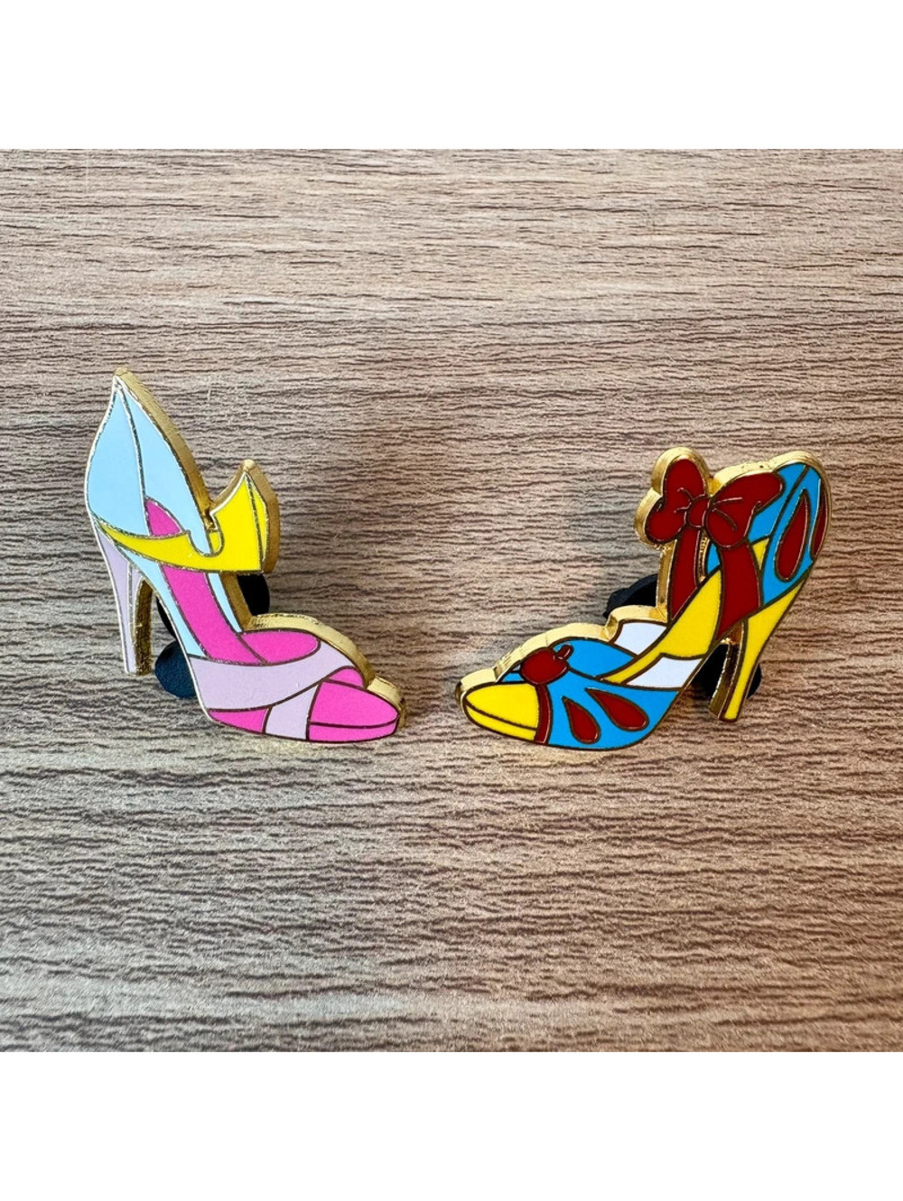 Disney Aurora and Snow White High Heel Shoe Pins, 2012 Designer Trading Pin
